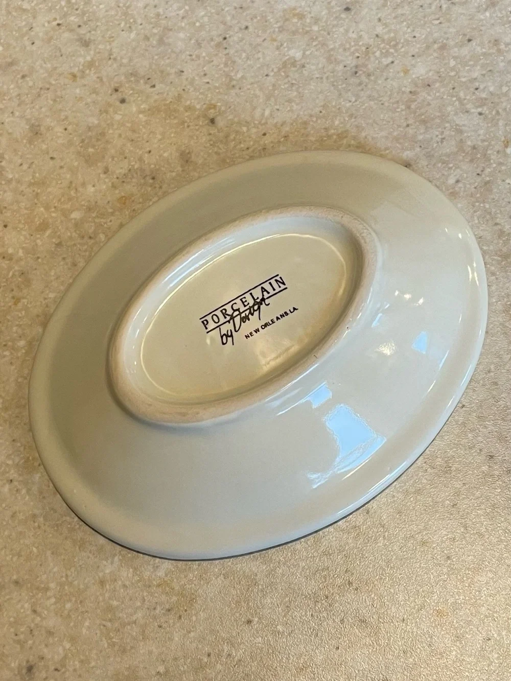 PORCELAIN BY DESIGN Made In New Orleans Soap Dish Cream Ceramic Farmhouse